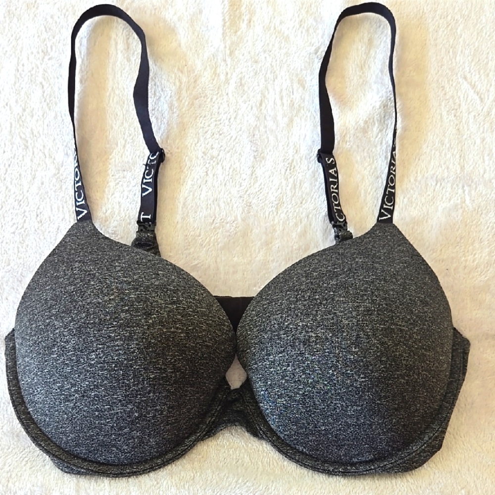 Victoria's Secret Gray Full-Coverage Bra with Molded Cups